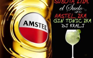 27.04.2013. – Caffe bar El Suelo Prijedor: Amstel & Gin tonic party