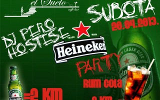 20.04.2013. – Caffe bar El Suelo Prijedor: Heineken & Rum-cola party